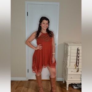 Elegant Rust Free People Dress